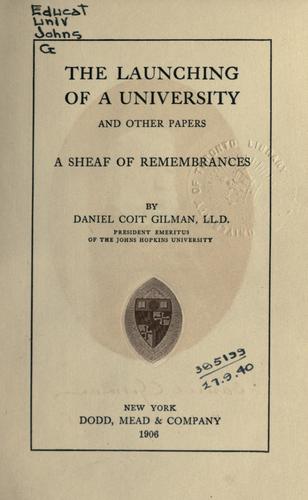 The launching of a university