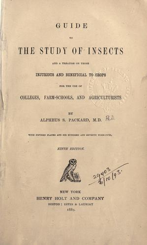Guide to the study of insects