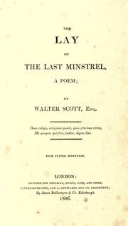 The lay of the last minstrel