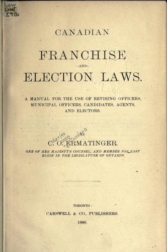 Canadian franchise and election laws