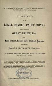 A resource of war--The credit of the government made immediately available