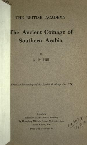 The ancient coinage of southern Arabia