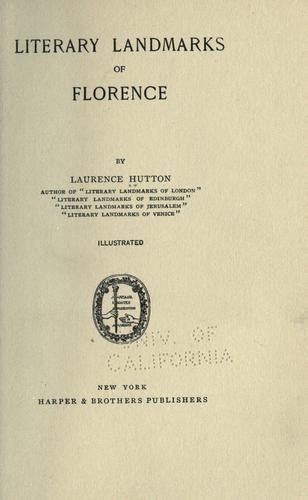 Literary landmarks of Florence