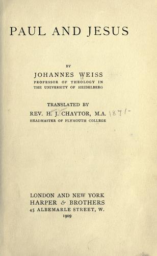 Paulus und Jesus