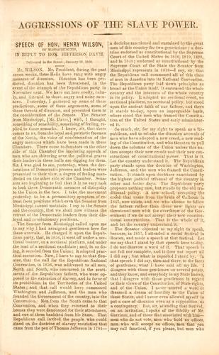 Aggressions of the slave power