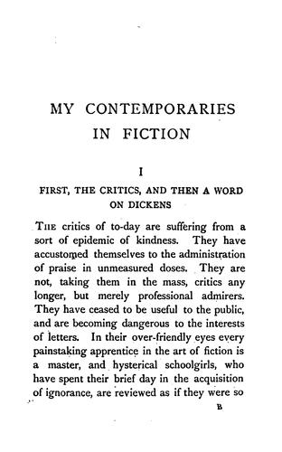 My contemporaries in fiction