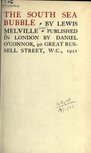 The South Sea bubble