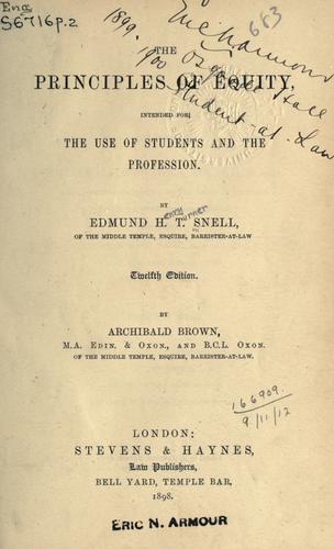 The principles of equity