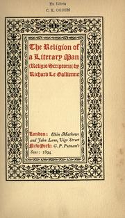 The religion of a literary man