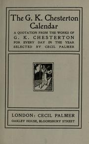 The G.K. Chesterton calendar