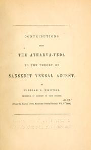 Contributions from the Atharva-veda to the theory of Sanskrit verbal accent