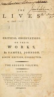 The lives of the most eminent English poets