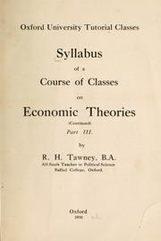 Syllabus of a course of classes on economic theories