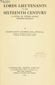 Lords lieutenants in the sixteenth century