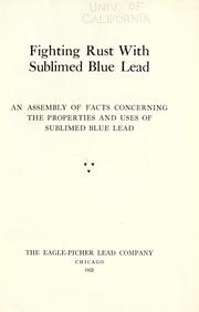 Fighting rust with sublimed blue lead