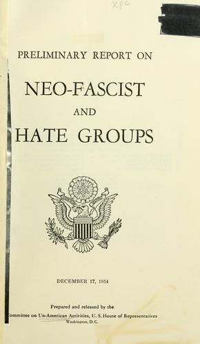 Preliminary report on neo-fascist and hate groups