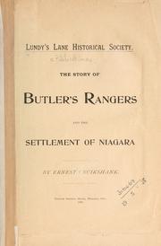 The story of Butler's Rangers and the settlement of Niagara