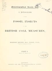 A monograph of the fossil insects of the British coal measures