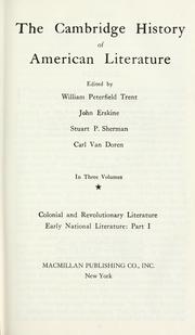 The Cambridge history of American literature