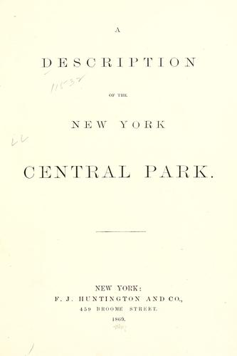 A description of the New York Central Park