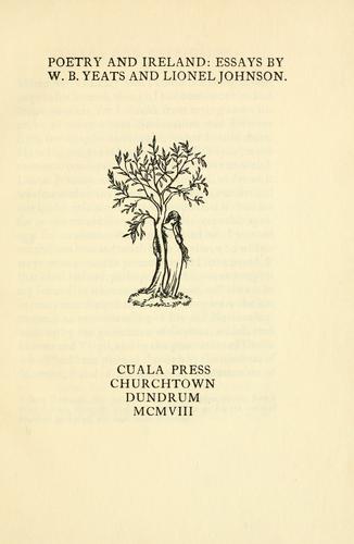 Poetry and Ireland
