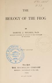 The biology of the frog