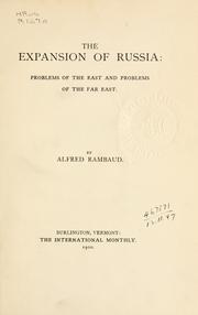 The expansion of Russia