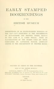 Early stamped bookbindings in the British museum