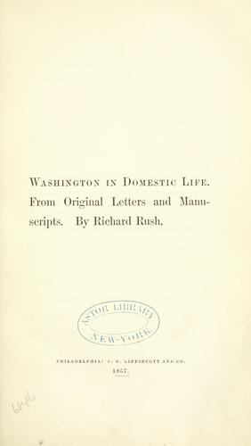 Washington in domestic life