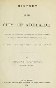 History of the City of Adelaide