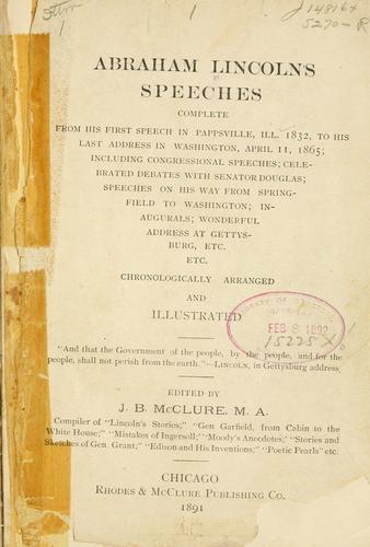 Abraham Lincoln's speeches complete