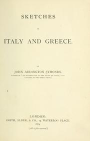 Sketches in Italy and Greece