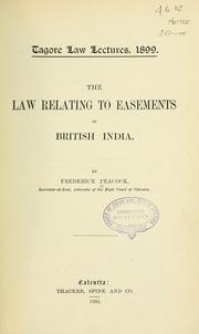 The law relating to easements in British India