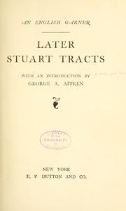 Later Stuart tracts