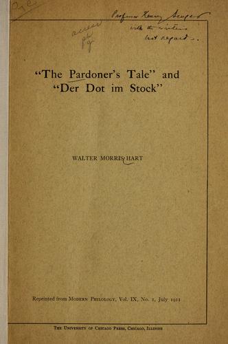 "The  pardoner's tale" and "Der dot im stock"