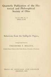 Selections from the Gallipolis papers
