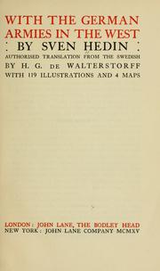 With the German armies in the West
