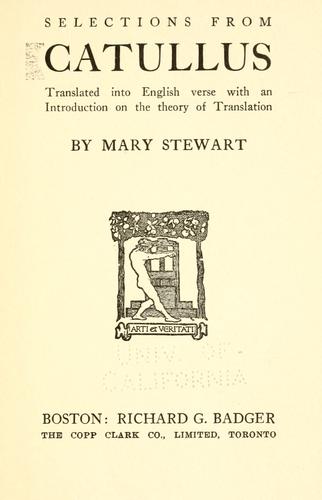 Selections from Catullus
