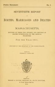 Annual report - vital statistics of Massachusetts. (title varies)