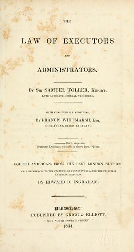 The law of executors and administrators