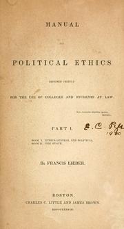 Manual of political ethics