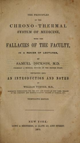 The principles of the chrono-thermal system of medicine