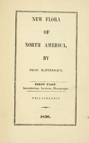New flora and botany of North America