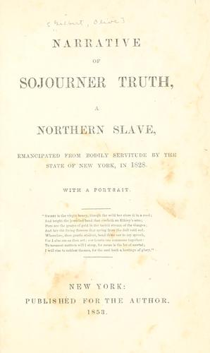 Narrative of Sojourner Truth, a northern slave