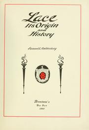 Lace, its origin and history