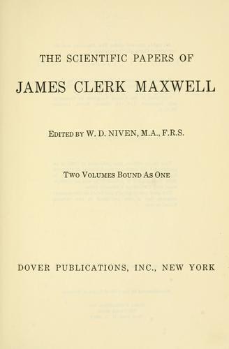 The scientific papers of James Clerk Maxwell
