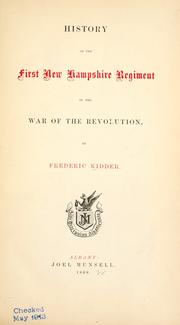 History of the First New Hampshire regiment in the war of the revolution