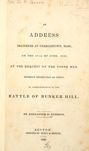 An address delivered at Charlestown, Mass
