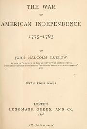 The war of American independence, 1775-1783