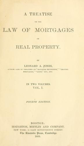 A treatise on the law of mortgages of real property, Vol. 2